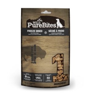 Pure Bites Bison Liver Freeze Dried Dog Treats