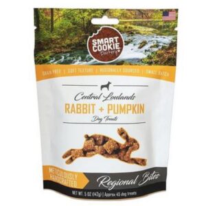 Smart Cookie All Natural Soft Dog Treats - Rabbit and Pumpkin - Training Treats for Dogs & Puppies with Allergies or Sensitive Stomachs - Grain Free uman-Grade the USA